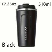 510ml Vacuum Insulated Travel Coffee Mug, Durable Double Wall Stainless Steel, Spill-Proof Lid, Reusable, Portable Minimalist Design, Keeps Coffee/Tea/Beer Hot/Cold, Christmas Gift, Premium Latte Cup, Suitable For Office, Home, Gym And Car - Multicolor - View 4