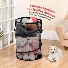 2 PCS Space-Saving Laundry Bag | Foldable Pop-Up Hamper With Handles & Ventilation Mesh For Home, Dorm, Or Travel(Black) - màu đen - Xem 7