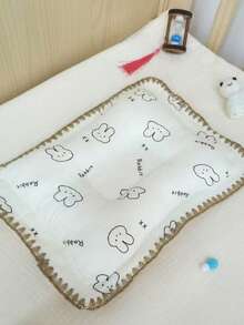 1pc Newborn Pillow, Breathable Baby Pillow, Cute Cartoon Bear Design, Soft & Comfortable, Washable Infant Pillow - 40*25cm - View 4