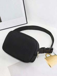 Fashion Casual Chest Waist Bag, Minimal INS Style Sling Crossbody Bag, Lightweight Outdoor Sports Running Fanny Pack, Portable Leisure Shoulder Belt Bag Women Daily Travel - 黑色 - 查看 8