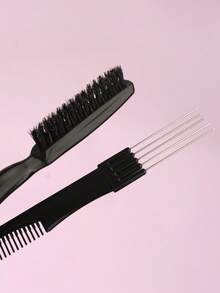 Lược chải tóc tạo kiểu, lược ba hàng lông heo rừng tạo kiểu tóc xoăn bồng bềnh, lược đuôi nhọn tạo kiểu tóc búi cao buổi tối, lược chải tóc W - Nhiều màu - Xem 5