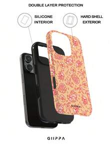 Una elegante funda para teléfono que no incluye cordón ni soporte. Funda para teléfono con diseño de o oceánico en naranja cálido y rosa naranja, adecuada para Phone 17 Pro, 15 Pro, 14 Pro. Funda para teléfono coreana elegante e interesante, compatible con 11/12/13/14/15/11 Pro Plus. Diseño elegante para hombres y mujeres, regalo para Navidad, Día de San Valentín, Pascua, temporada de bodas y cumpleaños para novias. - Multicolor - Ver 2
