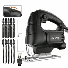 Con accesorios Sierra Caladora Eléctrica De Corte Profesional 6 Velocidades Anirona Sierra Caladora Orbital de Velocidad Variable Angulo de Corte 45° 16/26 Accesorios Para el corte de madera - Tipo de Enchufe B USA (110-127V) - Ver 5