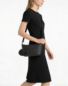 Coach FINN 25 Crossbody Bag Small Satchel Purses With Chain Strap Zipper Shoulder Bag For Women - Black - View 2