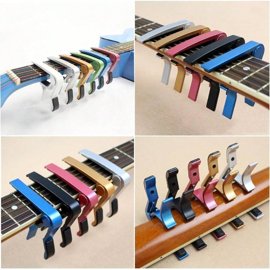 [Free Shipping]Capo Is A Versatile Aluminum Metal Guitar, Suitable For Acoustic And Classical Electric Guitars, Basses, Banjos, Violins, Mandolins, Ukuleles, And All Types Of Light Stringed Instruments. - Multicolor - View 1
