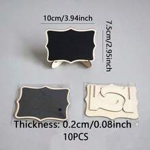 20pcs Mini Chalkboard Display Boards, Home Decor Signs, Mini Message Boards Wooden Blackboards, Suitable For Wedding, Birthday Party, Table Numbers, Baking Display, Hotel, Banquet, Desserts, Table Cards, Mother's Day, Graduation Ceremony, Food Labels And Special Event Decorations. Party Supplies, Home Decor - Multicolor - View 14