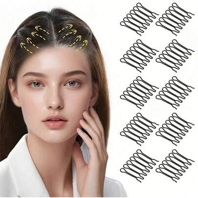 1/5/10 Piezas Juego de Peines Invisibles para Peinado Miniatura Clips para Flequillo en Forma de U Pasadores de Pelo Decorativos Clips para Nuca Invisibles Peines Fijadores de Flequillo Juego de Herramientas para Peinado