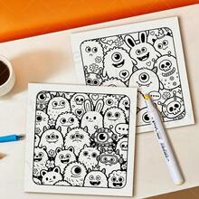 CUTE LITTLE MONSTER Coloring Book, Featuring Adorable Cartoon Characters, Perfect For Relaxing And Passing Time, Great Gift For Friends, Couples And Families,Mother's Day,Mom's Gift,Back To School,School Supplies - Cute Little Monster - View 11