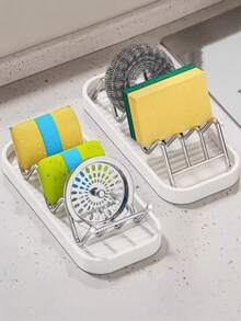 Khay đựng xà phòng bằng thép không gỉ có rãnh thoát nước và giá phơi, giá đựng xà phòng tự thoát nước, khay đựng xà phòng đa năng cho phòng tắm, giá đựng đồ gia dụng hình lượn sóng sáng tạo. - A - Xem 1