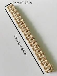 2/4pcs Window Curtain Tie Backs, Woven Curtain Ropes, Curtain Clips, Suitable For Bedroom, Living Room Home Decor - Brown - View 5