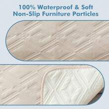Genina 100% impermeable fundas para sillas reclinables funda antideslizante para sillas de perros protector de muebles funda de sofá para mascotas y perros 1 pieza beige reclinable - Beis - Ver 5