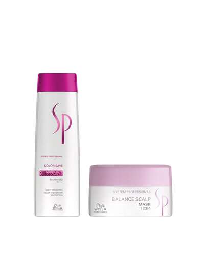Wella [Bundle] SP System Professional Color Save Shampoo 250 Ml + Balance Scalp Mask 200 Ml