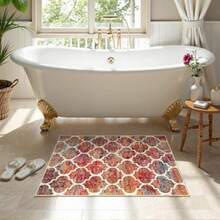 Moroccan Kitchen Rugs -2x3 Washable Rug Small Indoor Door Mat Throw Rug Non-Slip Front Door Mat Indoor Entrance Mats for EntrywayRed Colorful Rugs for Bedroom Meline 2x3 California Sunset - 2 x 3 rectangular - Ver 4