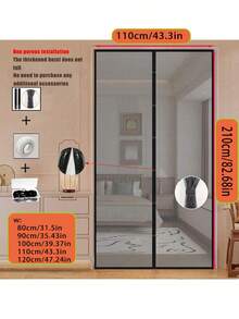Tirai Kelambu Magnetik, Layar Jaring yang Ditingkatkan untuk Musim Panas, Tidak Perlu Pengeboran, Tirai Jaring - Anti Serangga & Ventilasi, Gaya Klasik, Cocok untuk Kamar Tidur, Ruang Tamu, Pintu dan Jendela RV, Termasuk Pita Perekat! Ideal untuk Penggunaan Dalam/Luar Ruangan - Tidak ada jaring, lem, atau paku. - View 13