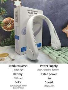 Portable Neck Fan, Air Conditioning Neck Fan, USB Rechargeable, 3 Wind Speeds, Bladeless Design, Suitable For Indoor And Outdoor Use In Summer,Outdoor,Garden,Travel Essentials,Portable Essentials,Beach Essentials,Graduation Season,Commencement,Graduation Ceremony,Graduation Gift,Graduation Present,Graduation Gift,Graduation Present,Congrats Grad,Congratulations Graduate,Valedictorian,Finish School,Graduation Party,Outdoor Essentials,Travel Portable,Hiking Essentials,Camping Essentials,Portable Tools,Summer Essentials ,Summer Portable - Multicolor - View 19