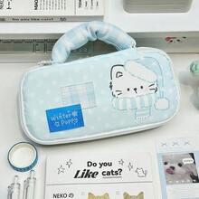1件装冬季围巾和小猫手提笔袋，可爱高品质灵感学生大容量收纳袋 - 小貓手提筆袋 - 查看 2