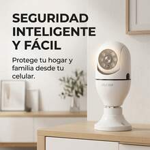 Cámara Wifi Tipo Foco 360° Con Visión Nocturna - Blanco - Ver 2