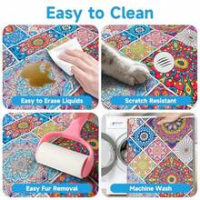 Manta Impermeable para Perro Funda de Cama Bohemia para Mascotas Funda Reversible para sofá para Perros Lavable Protege Muebles Cama sofá para Cachorro Gato - Medalln Colorido - Ver 4