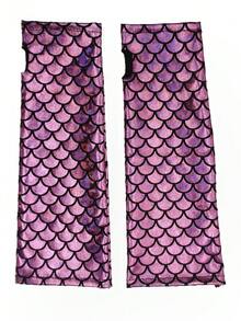 1双 D EXCEED 闪亮鱼鳞液体长手套，女士款 - 适合沙滩音乐节、Y2K角色扮演嘉年华、赛博朋克装扮 - 彩色 - 查看 18