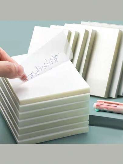 50 tờ/cuốn Giấy ghi chú trong suốt, chống thấm nước, thích hợp dùng cho sổ kế hoạch, sổ ghi nhớ, sổ tay trong suốt, đồ dùng học tập và văn phòng phẩm.