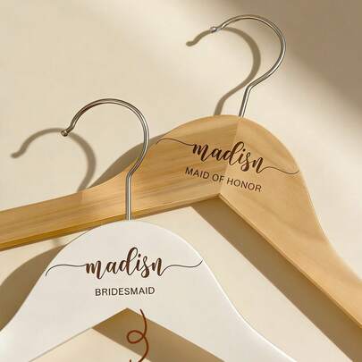 Customized Personalized Wedding Dress Hanger | Personalized Bride Dress Hanger | Wooden Carved Dress Hanger | Bridal Gown Hanger