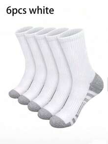 60/50 Pairs Comfortable Men's Sports Boat Socks, Suitable For Outdoor Casual Wear, All-Season White Antibacterial Odor-Resistant Moisture-Wicking Thick Sports Socks. Comfortable Daily Wear Unisex Casual Socks - Multicolor - View 30