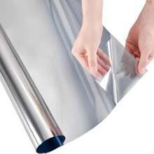 Heat-Insulating Window Film, Daytime One-Way Privacy Film, Blocks 99% Of Uv Rays, One-Way Perspective Self-Adhesive Reflective Glass Sticker, Suitable For Home And Office - Two-sided Silver - View 2