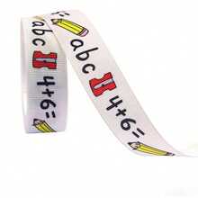 1/9pcs Back To School Decorative Ribbons, Apple & Pencil Theme Ribbons For Gift Packaging, Teacher's Day Gift Wrapping Decor, Suitable For Back To School Gifts, Room Decor, Total Length 45 Yards - Back to School Theme - View 8