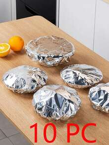 50/30/20/10pcs Set Aluminum Foil Food Covers, Opaque Reusable Cooking Pot Lids, Heat Resistant Fridge Freezer Seal Wrap, Kitchen Essentials, Gift - View 15
