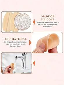 2 Miếng Đệm Dây Áo Ngực Chống Trượt, Miếng Dán Chống Trượt Áo Ngực, Miếng Đệm Cố Định Dây Áo Ngực, Miếng Đệm Vai Chống Trượt Không Đường May Nhiều Màu Sắc, Phụ Kiện Mùa Hè, Được Làm Từ Silicone Mềm Mại Và Thân Thiện Với Da, Giảm Áp Lực và Chống Trượt, Không Dễ Rơi, Thích Hợp Cho Du Lịch - nhiều màu - Xem 9