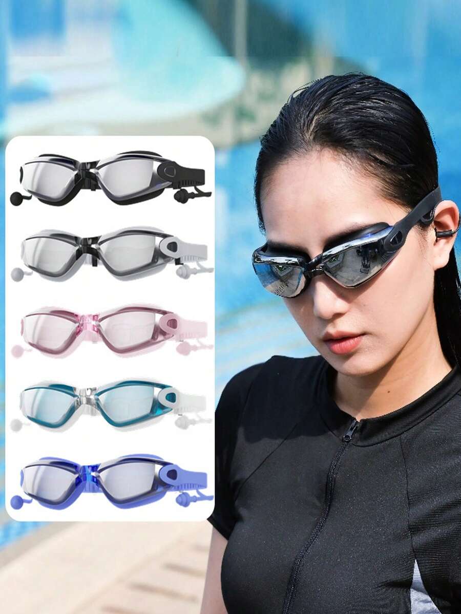 Kính bơi người lớn, kính bơi chống sương mù unisex, kính bơi silicon chống thấm nước mạ điện, thích hợp cho bơi lội mùa hè, kỳ nghỉ biển, học bơi, người mới bắt đầu, tròng kính ba lớp với hiệu quả chống sương mù tuyệt vời. Thể thao dưới nước mùa hè, thiết yếu cho bơi lội, thích hợp cho những người đam mê bơi lội và lặn. - Nhiều kiểu dáng - Xem 1
