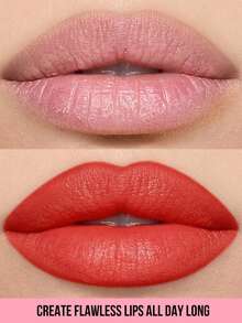 MISSLYN 1pc Mattastic Lipstick, Rich Pigment, Long-Wear Lip Color, Silky Smooth Lightweight Formula, Soft Matte Finish, Buildable Lip Makeup, High Pigment, Long-Wear, Smooth Creamy Texture, Lightweight, Buildable Color, Deep Red Tones, Goth Makeup - #150 Cherry Blaze - View 4