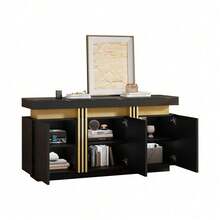 Buffets & Sideboards - Black + Particle Board - View 7