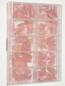 120Pcs 10-Grid Press On Nails, Square Shape False Nails, Other Nail Kits Manicure Sets, Party & Occasion Nail Stickers - Multicolor - View 4