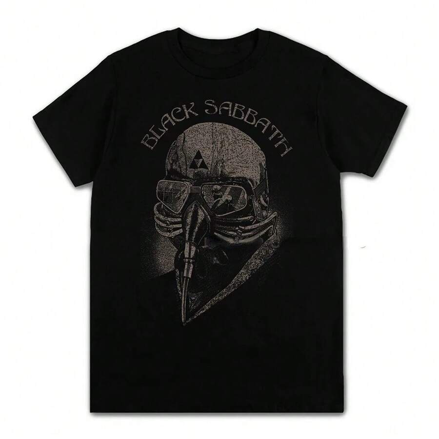[New Products Arrive With Great Power] Black Metal Rock Band T Shirt Men Women Fashion Casual Graphic Short Sleeve Short Sleeve Plus Size T Shirt Unisex 62474 Unisex T-Shirts For Summer Outings - Đen 3 - Xem 1
