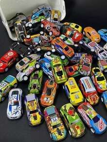 10/20/30pcs Inertial Mini Car Toys, Uniform Size, Suitable For Children's Party Gifts, Racing Toys, Easter And Christmas Fillers, Party Favors, For Boys And Girls [Random Style Sent] - Multicolor - View 2