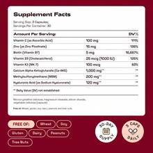 Skin, Hair & Nails Supplement – Ca AKG |   MSM |   Hyaluronic Acid |   Biotin – Supports Radiant Skin, Promotes Shiny Hair & Strong Nails – Beauty Complex, Dietary Supplement - 1 Gói (90 viên nang) - Xem 8