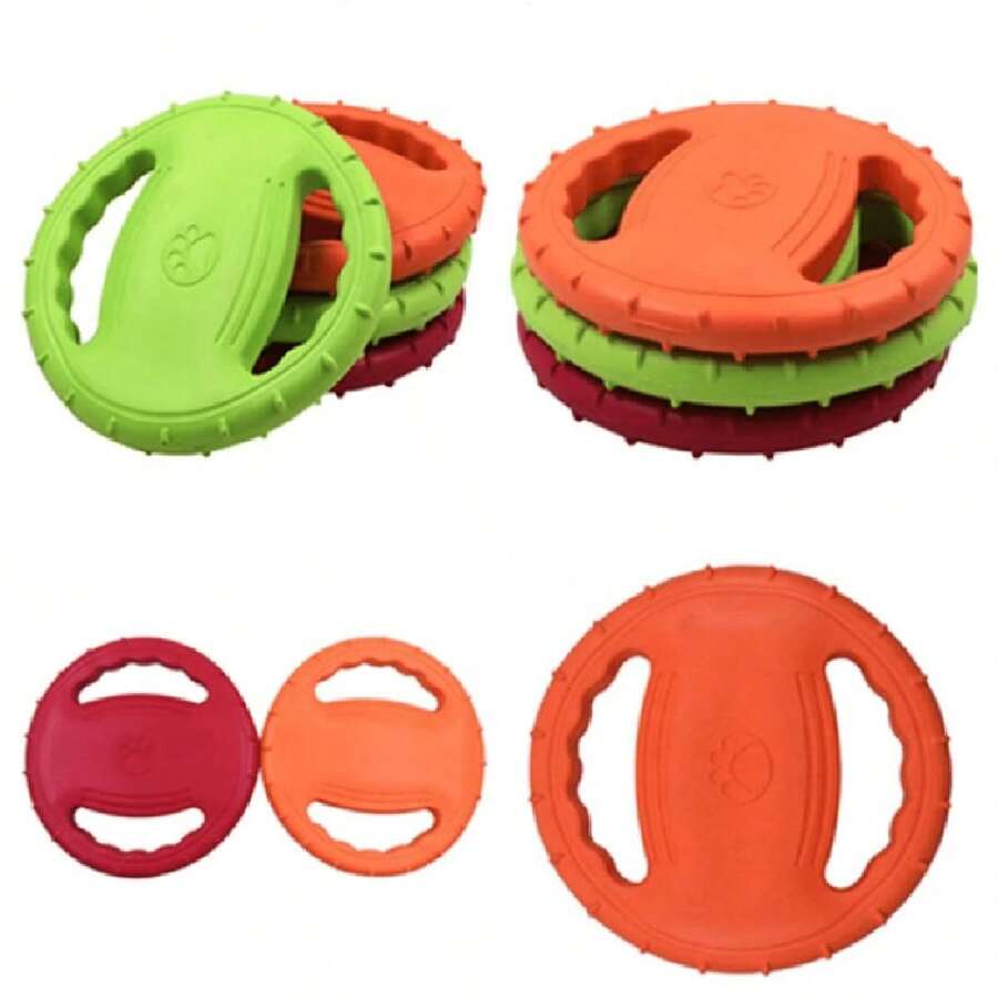 EVA Material Flying Disc Dog Training Toy, Outdoor Interactive Game Supplies, Pet Chew Floating Toy