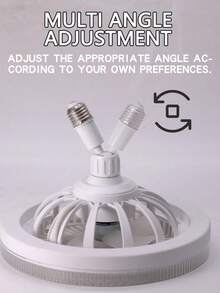 可旋转 40W 二合一吊扇灯，带遥控器，E27 转换灯座，适用于卧室和客厅 - 均碼 - 查看 7