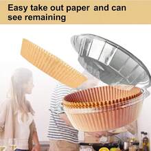 Disposable Oil Absorbing Paper Liners For Air Fryer Oven Baking Tray Non Stick Kitchen Cooking Paper Sheets Grease Proof Pan Protector Liners For Home Cooking Baking Use - 查看 4
