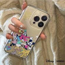 Miniso Ốp điện thoại Disney Mickey và những người bạn thiết kế chủ đề lễ hội, tương thích với iPhone 17/17 Pro/17 Pro Max/17 Air/16/15/14/13/12/11/X Series, ốp điện thoại iPhone 17 Pro Max, ốp điện thoại iPhone 17 Pro, ốp điện thoại iPhone 17, quà Giáng sinh cho bạn gái - Trong sáng - Xem 3