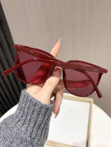1 Cặp kính thời trang gọng vuông dành cho nữ, phụ kiện thời trang đi biển. - Nhiều màu - Xem 3