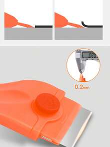 Adhesive Scraper With Cover, Cleaning Scraper, Degumming Scraper, Plastic Scraper, Multi-Function Cleaning Scraper - Multicolor - View 3