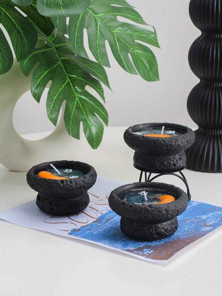 1 Stück, schwarze Gips-Galaxie-Kerze, duftende Kerzen-Dekoration, Gelee-Wachs-Material, geeignet für Hochzeiten, Feste, Kerzenlicht-Abendessen, romantische Abendessen usw., auch geeignet für Hochzeitsdekoration, Geburtstagsfeiern, Heimdekoration, Schlafzimmerdekoration. Personalisierte Kerzen sind die beste Wahl als Geschenk für Liebste, Geburtstagsgeschenke und Geschenke für Damen. - Galaxy Gips Duftkerzen - Übersicht 1