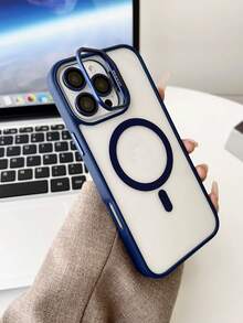 1 chiếc, Khung đỡ ống kính bằng kim loại cho iPhone 17, 17 Pro Max/Acrylic trong suốt, có nam châm hút, dùng được cho iPhone 16 Pro Max/ 15 Pro/ 14, 13/12/11. Thích hợp làm quà tặng Ngày Valentine/Sinh nhật/Ngày của Mẹ/Lễ Phục Sinh cho gia đình/bạn bè/chị em gái/bạn trai. - Màu xanh lam - Xem 4