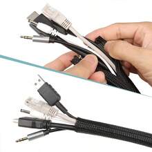 Cable Protector, Black Braided Sleeve, Car & Home Wire Management, Anti- & Wear-Resistant & Flame Retardant - Conduit - View 28