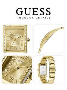 Guess Women's Quartz Watch - Square Gold Dial Bracelet Watch, Featuring High-End Luxury Elegant Style, Suitable For Music Festivals And Parties. Model: GW0874L4 - Gold - View 6