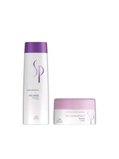 Wella [Bundle] SP System Professional Volumize Shampoo 250 Ml + Balance Scalp Mask 200 Ml