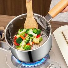 304 Stainless Steel Multi-Function Cookware Set, Including Fry Basket And Glass Lid, Stainless Steel Deep Fryer With Lid And Fry Basket Suitable For Home Kitchen, Multi-Purpose Small Deep Fryer With Fry Basket Suitable For Baby Food, Non-Stick Cookware, Deep Fryer, Pasta Pot, Cheese Melter, Steamer - Suitable For Induction And Gas Stove - Ideal For Home Chefs And Household Use - A - View 8