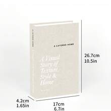 Bộ 2 cuốn sách giả trang trí nhà cửa, có thể xếp chồng lên nhau, thích hợp để trang trí kệ sách, bàn cà phê, giá sách - Hộp sách trang trí cho mùa lễ hội - Thiết kế hiện đại, trung tính, phù hợp với mọi phong cách nội thất. - bánh quy - Xem 7